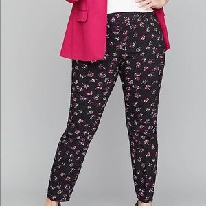 Lane Bryant The Allie Pink Floral Pants Sz16